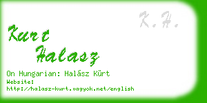 kurt halasz business card